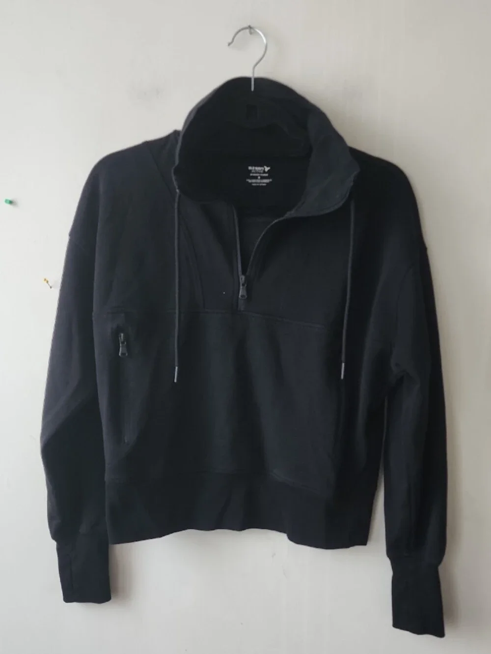 Old Navy Black Men's Half-Zip Pullover Sweatshirt